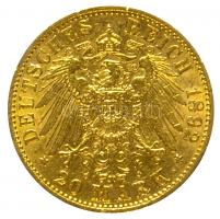 Német Államok / Poroszország 1892A 20M Au "II. Vilmos" (7.95g/0.900) T:2- ph.
German State...