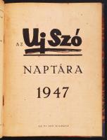 1947 Az Új Szó naptára félvászon kötésben