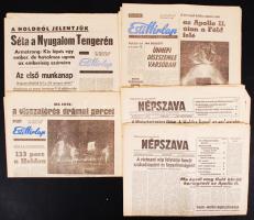 1969 5 db újság a holdraszállásról