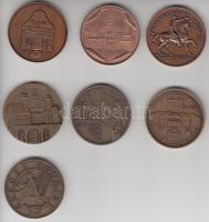 7db klf Br emlékérem Dél-Alföld régióból Szeged, Hódmezővásárhely, Makó, Ópusztaszer (42,5mm) T:1,1-