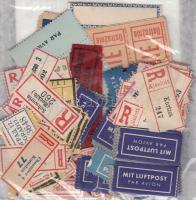 283 db magyar és külföldi ragjegy: légiposta, expressz...