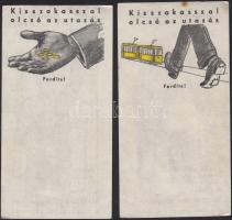 cca 1930 2 db kisszakaszjegy számolócédula
