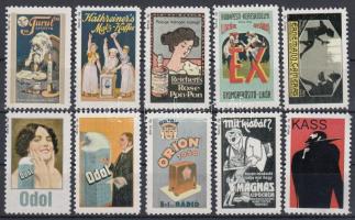 10 db modern reklámbélyeg