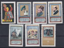 7 db modern játékkiállítás reklámbélyeg