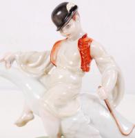 Herendi Ludas Matyi, kézzel festett, jelzett, hibátlan, m:26 cm, h:26 cm