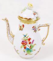 Herendi Viktória mintás mokkás készlet, kézzel festett, jelzett, hibátlan, eredeti díszdobozában / H...