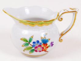 Herendi Viktória mintás mokkás készlet, kézzel festett, jelzett, hibátlan, eredeti díszdobozában / H...