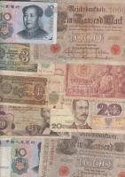 40db vegyes magyar és külföldi bankjegy T:vegyes