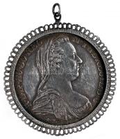 Ausztria 1780SF Tallér Ag "Mária Terézia" utánveret keretben T:2 Austria 1780SF Thaler Ag "Maria Theresia" restrike in frame C:XF Krause KM#1866.2