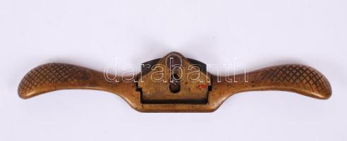 Antik Weiss márkájú réz vonógyalu, jelzett, h:25 cm