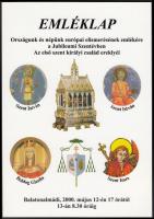 2000 Szent Jobb Balatonalmádiban emléklap, hátoldalán alkalmi levélzáróval és az érsek ajánlásával
