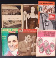 1936-1972 Olimpiával foglalkozó újságok német, magyar és francia nyelven (7 db)/  Olympics in newspapers.