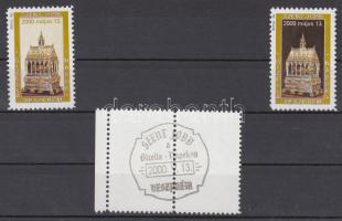 2000 A Szent Jobb országjárása 4 db levélzáró, ebből egy pár alkalmi bélyegzéssel