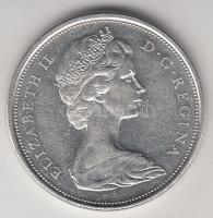 Kanada 1966. 50c Ag "II. Erzsébet" tanúsítvánnyal T:2 Canada 1966. 50 Cents Ag "Elizabeth II" with certificate C:XF Krause KM#63