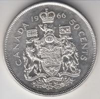 Kanada 1966. 50c Ag "II. Erzsébet" tanúsítvánnyal T:2
Canada 1966. 50 Cents Ag "Eliza...