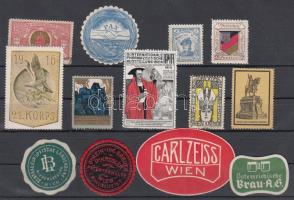 13 db régi osztrák levélzáró