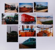 10 db színes fotó Hév járművekről, 8×15 cm