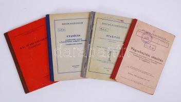 4 db Máv Végrehajtási utasítás sz 50-es évekből