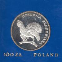 Lengyelország 1980. 100Zl Ag "Siketfajd" T:PP Eredeti tokban Poland 1980. 100 Zlotych Ag "Capercaillie" C:PP Original plastic case