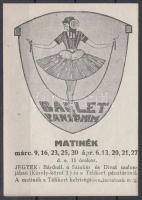 1910 Balet pantomim reklámcímke