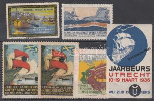 6 db régi hajózással kapcsolatos levélzáró