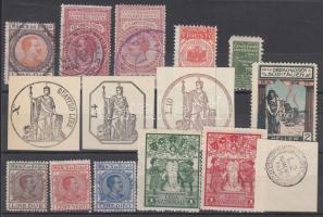 Olaszország 15 db okmánybélyeg, szignetta, adománybélyeg