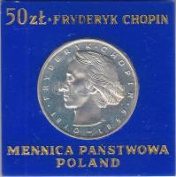 Lengyelország 1972. 50Zl Ag "Fryderyk Chopin" T:PP Eredeti tokban Poland 1972. 50 Zlotych Ag "Fryderyk Chopin" C:PP Original plastic case