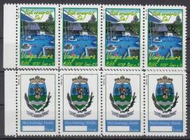 Bükkfürdő és Bóly 2 db levélzáró négyescsík