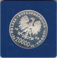 Lengyelország 1989. 20.000Zl Ag "Labdarúgó Világbajnokság / Focilabda" T:PP Eredeti tokban...