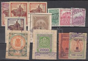 13 db magyar városi okmánybélyeg