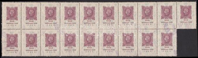 1934 Törvénykezési illeték 20P 19-es tömb