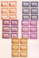 5 klf Nagykőrös városi okmánybélyeg hatostömbökben