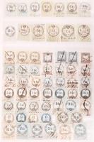 60 db okmánybélyeg az 1850-1860-as évekből