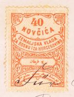 Bosznia Hercegovina 1885 okmány 40 Nov okmánybélyeggel