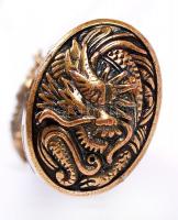 XVI. sz.-i sárkányos szamuráj dísztőr igényes, gyűjtői másolata (Denix) eredeti dobozában / Collecto...