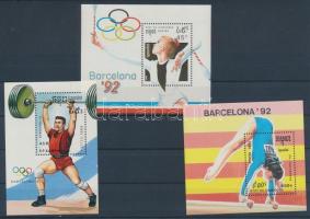 Summer Olympics 1992, Barcelona (I.-III.) 3 blocks, Nyári olimpia 1992, Barcelona (I.-III.) 3 blokk