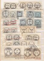 13 db régi okmánykivágás