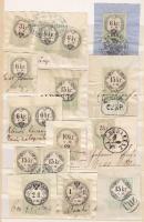 12 db okmánykivágás CM-es okmánybélyegekkel