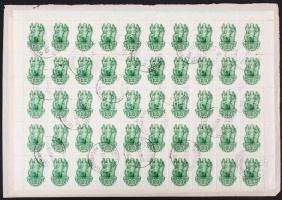 Okmánydarab 100 x 100P törvénykezési illetékbélyeggel