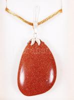 Aventurin függő, kapcsos függesztővel, díszdobozban / Aventurin pendant