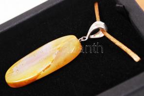 Achát függő, kapcsos függesztővel, díszdobozban / Achat pendant 5 cm