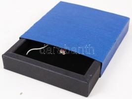 Ezüst függő, ezüst láncon, öt gránátkővel díszítve / Silver pendant with grenades on silver chain 19...