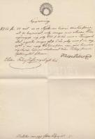 Nyugta 20 Gulden szignettás papíron