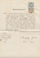 1863 Okmány 2 különböző 25kr okmánybélyeggel