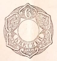 Kitöltetlen 6kr szignettás papírlap