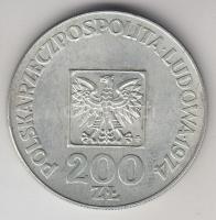 Lengyelország 1974. 200Zl Ag "A Lengyel Népköztársaság 30. évfordulója" T:1- Poland 1974. 200 Zlotych Ag "30th Anniversary - Polish Peoples Republic" C:AU