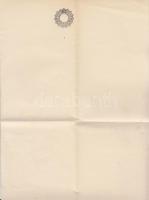 Kitöltetlen 15kr szignettás papírlap