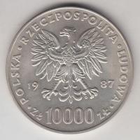 Lengyelország 1987. 10.000Zl Ag "II. János Pál Pápa látogatása" T:1-
Poland 1987. 10.000 Z...