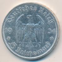 Német 3. Birodalom 1934D 5M Ag "Garnisonkirche" T:2
German Third Reich 1934D 5 Marks Ag &q...