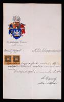 A benedekfalvi Dietrich család címerének hivatalos igazolása, kézzel festett címerrel